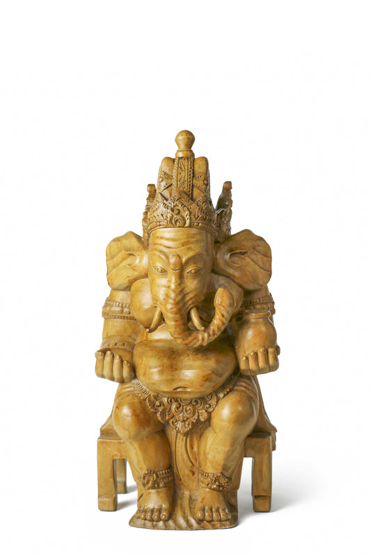 Ganesha Sitting On A Bench