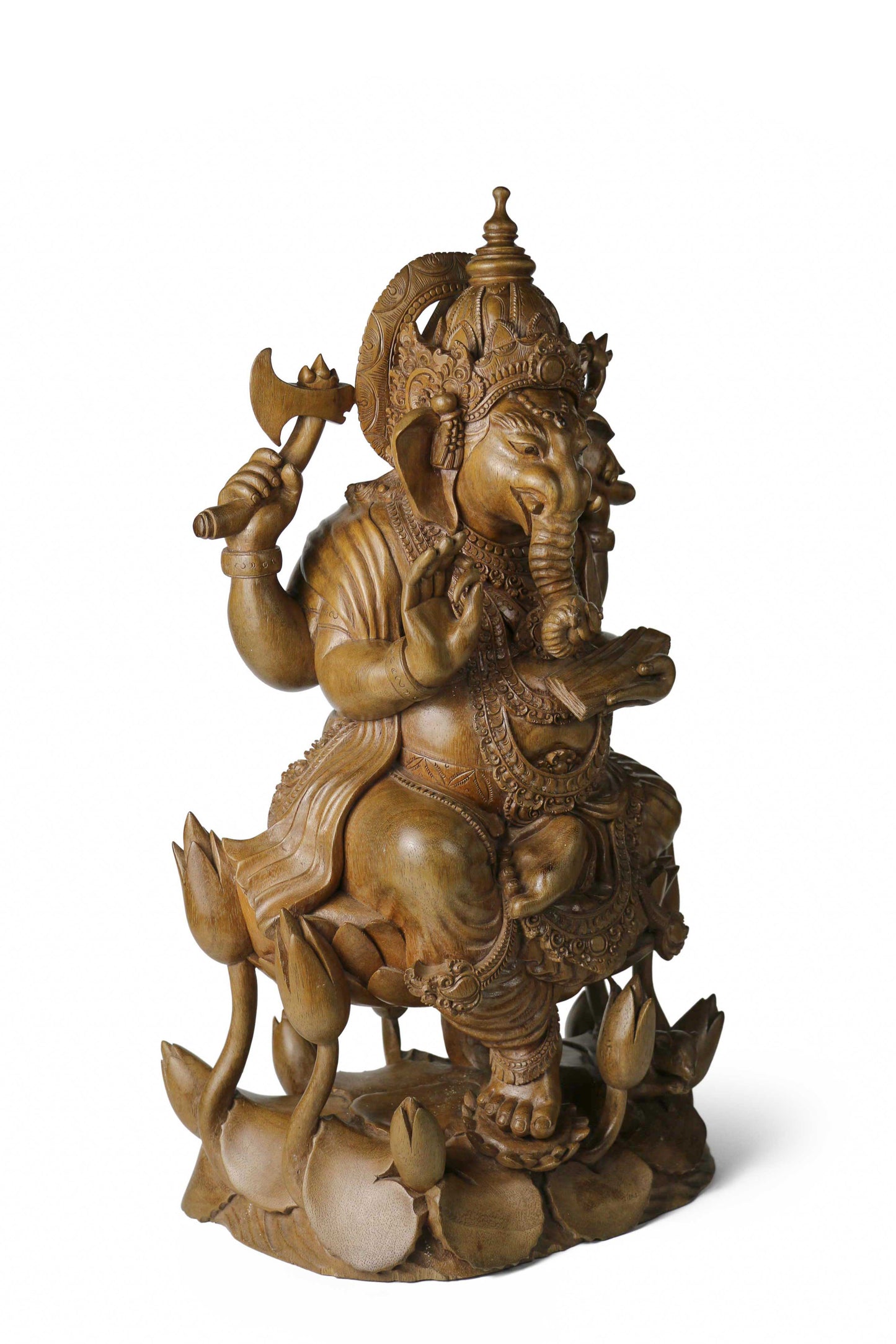 Ganesha Sitting on Lotus with Mouse